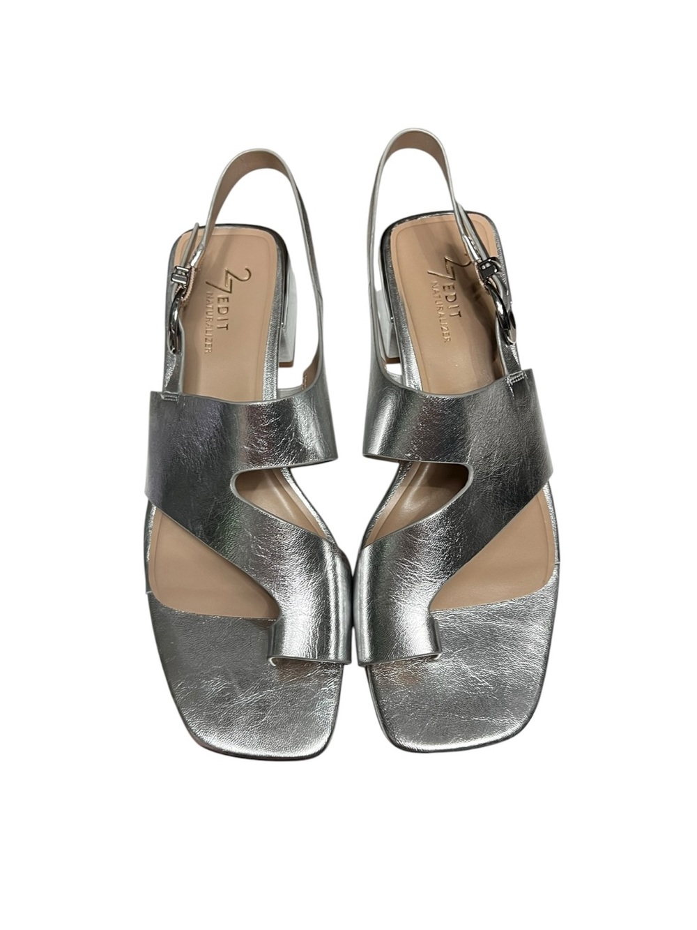 🌻NEW w/box 27 EDIT Naturalizer Audra Slingback Toe Ring Leather Sandas Size 9.5
